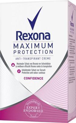 REXONA WOMEN MAXIMUM PROTECT CONFIDENCE KRÉMOVÝ ANTIPERSPIRANT 45 ML